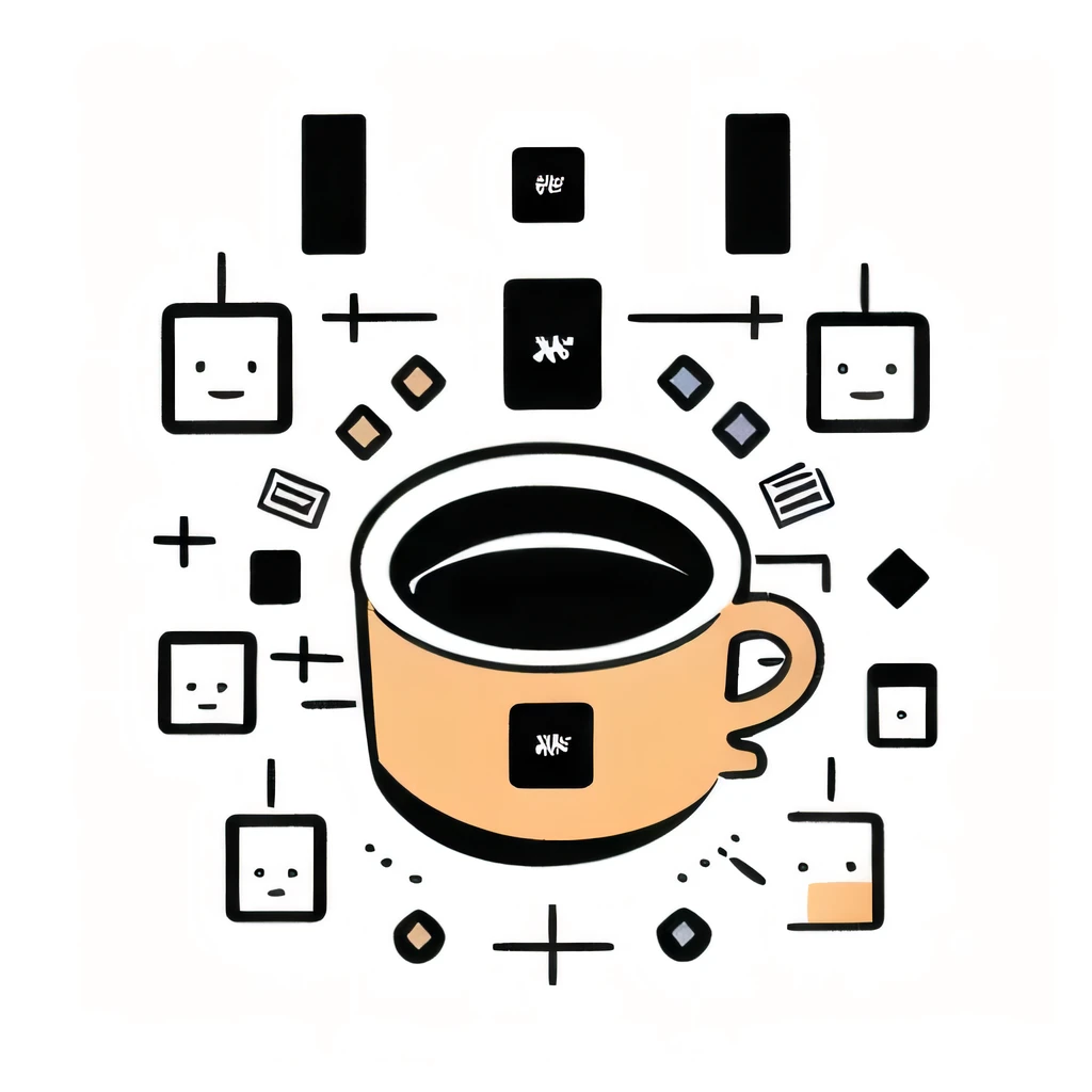Coffee element separate logo，Logo Design，logotype design，Separate logo，Brown Tone，Don't get complicated，Simple and practical，graphic design