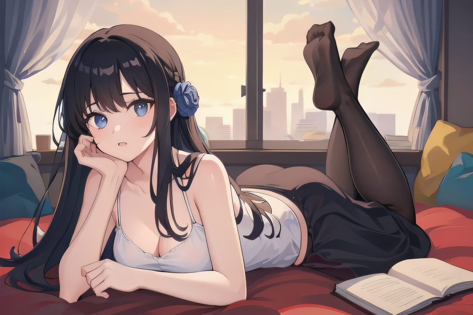 On stomach legs up pose 趴着抬腿 v1.0