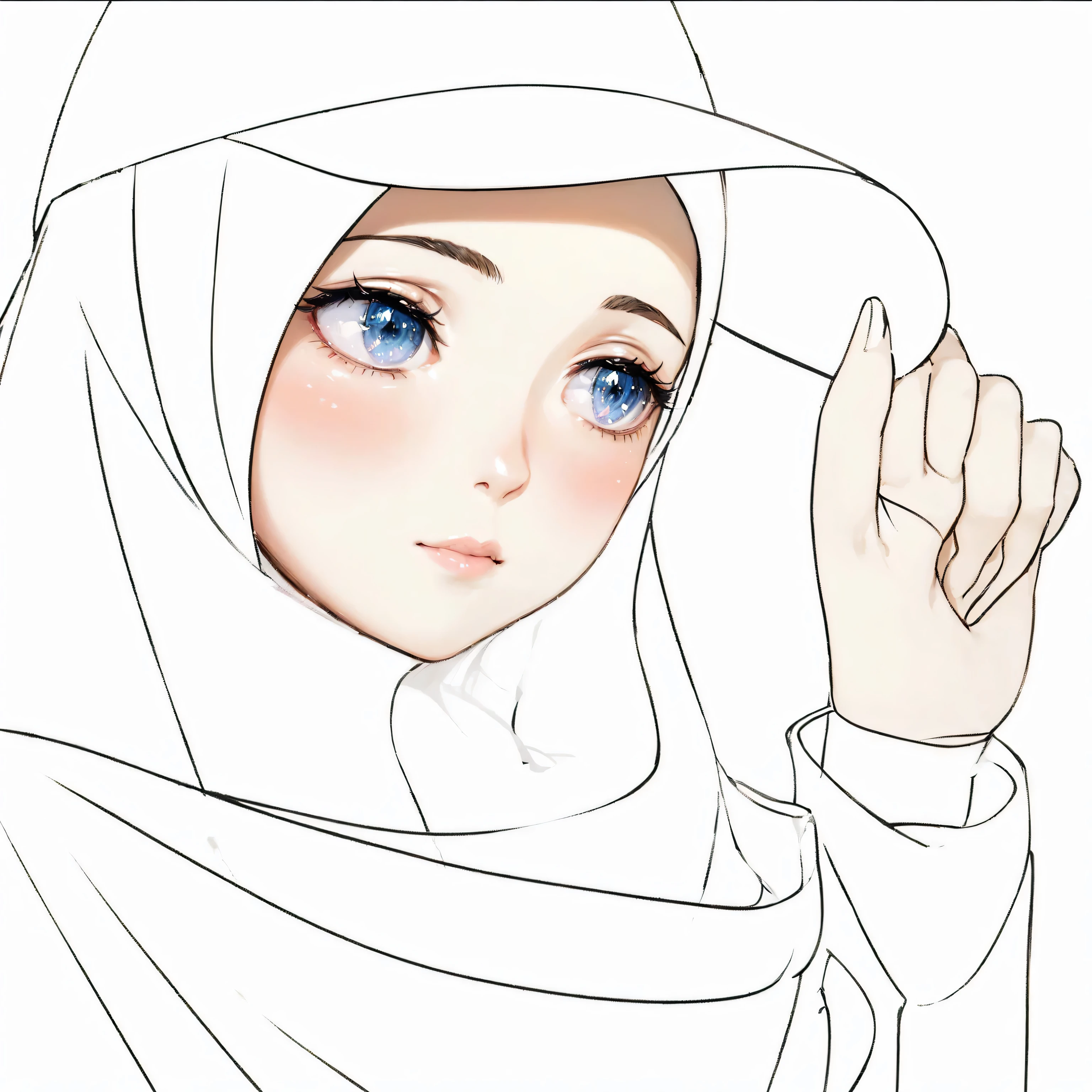 (photorealistic:1.37),(best quality,4k,8k,highres,masterpiece:1.2),anime girl in a hijab,hat on head,beautiful detailed eyes,long eyelashes,colorful hijab,flowing dress,peaceful garden background,vibrant colors,soft lighting,portrait,watercolor-style,colorful flowers,lush greenery,subtle blush,pensive expression,delicate facial features,sparkling eyes,graceful pose,dreamy atmosphere,ethereal glow,serene ambiance,bokeh lights,impressionistic details,artistically rendered,subtle highlights,expressive brushstrokes,dynamic composition,sunlit surroundings,gentle breeze,hopeful mood,magical setting,serenity and tranquility,harmonious color palette,soft pastel tones,radiant energy,mystical charm,magical realism vibes.