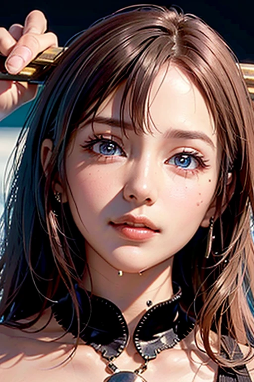 (masterpiece、highest quality、highest quality、Official Art、beautifulbeautiful:1.2)、(1 girl)、Extreme Detail、colorful、Most detailed、Official Art、unity 8k wallpaper、Very detailed、beautiful、highest quality、Short Bob, ((Close-up shot:1.6))