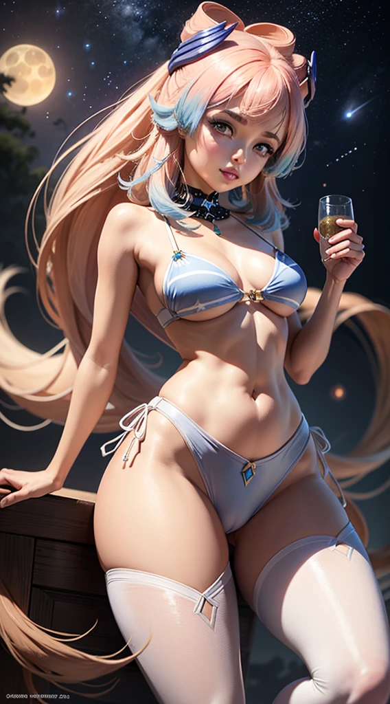 Cute little star fox, in a peachy galaxy, Bikini, Camel Toe, Slim Hips
