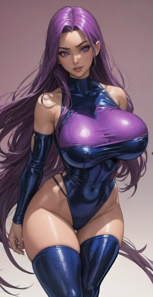 Psylocke with big breasts and long legs is blushing, smiling and standing with her hands on her chest。「I don't want to touch it?」There is a line next to it that says。