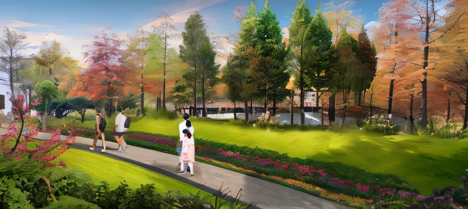 Hand-painted rendering style