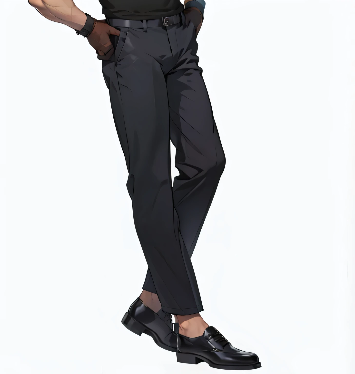 1 man,,Pants，Trousers，leather shoes
