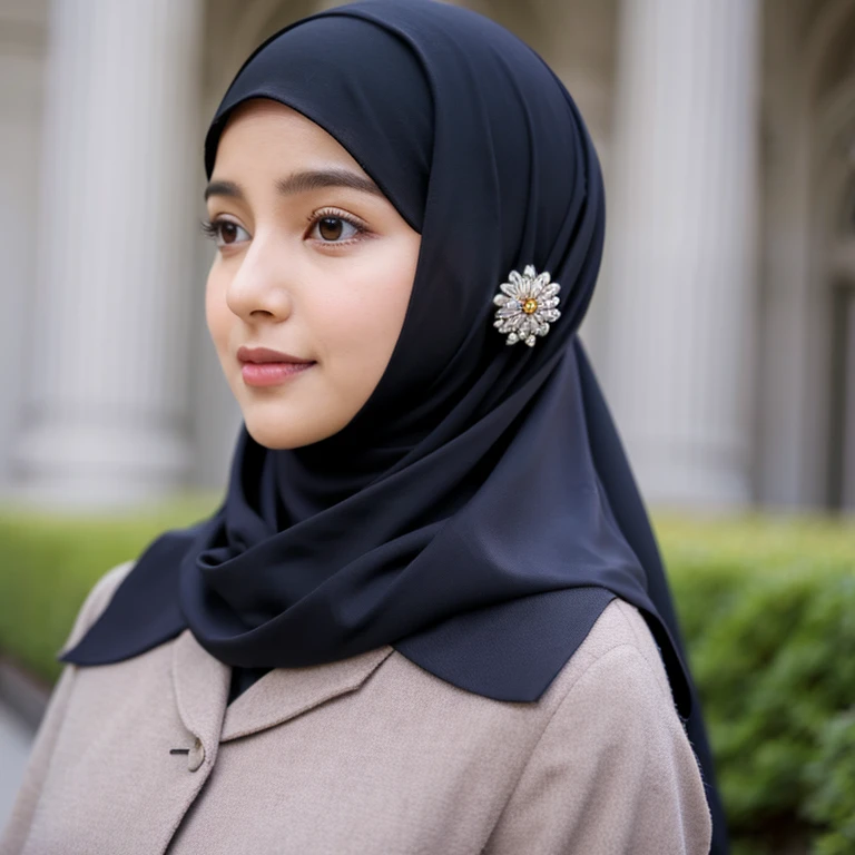 hijabis wearing an elegant brooch on their hijab