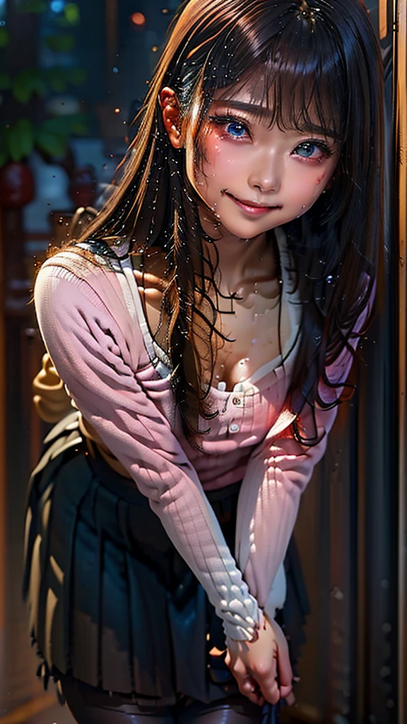 High school girl blazer、 uniform、Red checked skirt、JK Style、Jacket、smile、Knee-high socks、Thigh-high socks、pantyhose、A superb beauty、Super cute、ennui、Rare beauty、Twin tail hair、Black Dark Eyeshadow、Sad、Good skin glow、Long hair straightener、Dark Gothic Makeup、Dark Smile、Fragrant beauty、Stained glass background、Mastepiece、Best Quality、Refers to 5 books、Sweat glistening on my chest、Sweat glistening on my face、Small breast size、Dark pink hair、Age 22 years old、Slightly slim、Playing the piano、sit and play an instrument、Piano available、Mysterious look、A sad expression、Pink Hair、mysterious gothic church、enchanting castle、Sweating profusely all over the body、A lot of sweat and light on the thighs、Shiny thighs、Plenty of sweat glistening on the thighs、A large amount of sweat glistens on my thighs、Sweating profusely、Gal、Small breasts、japanese face、Alluring expression、Thighs are a little slender、Skirt length above the knee、