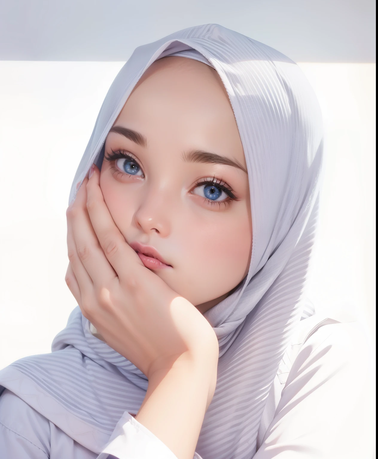 A girl, wearing hijab, muslim girl, beautiful girl