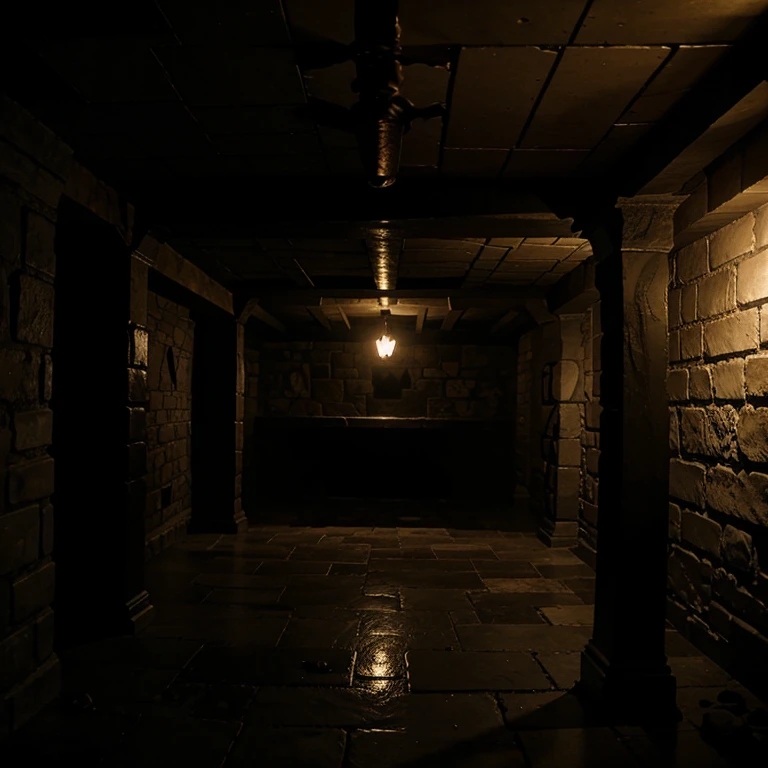 The haunted castle's spooky basement