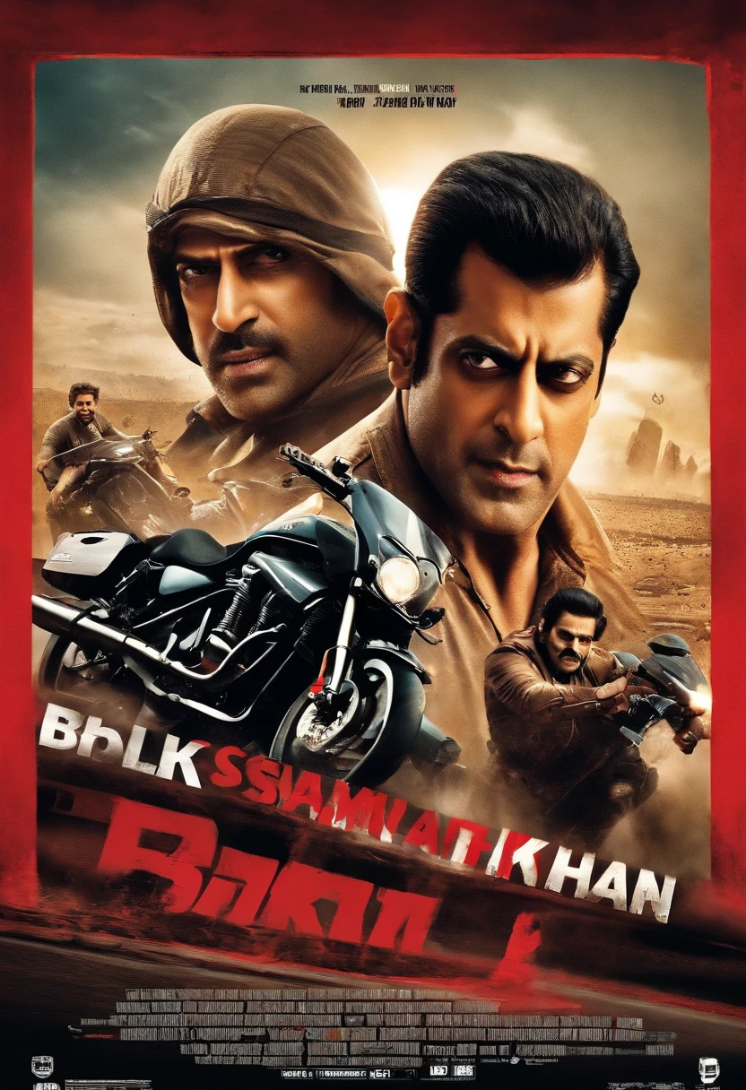 Salman Khan's bike racing action poster with dangerous villains