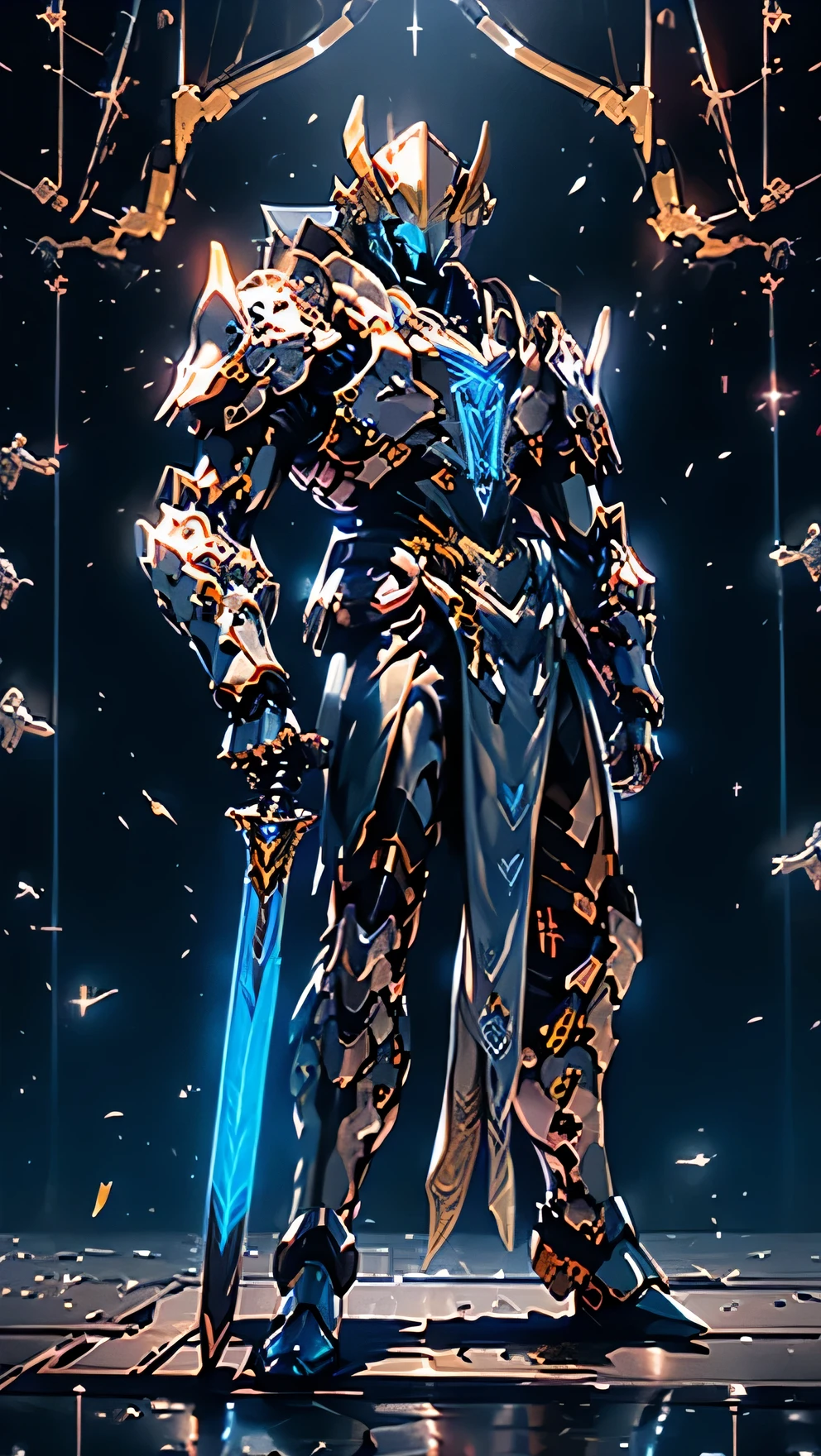 add a metallic mask over the mouth and nose area and a blue-tinted glass visor over the eyes