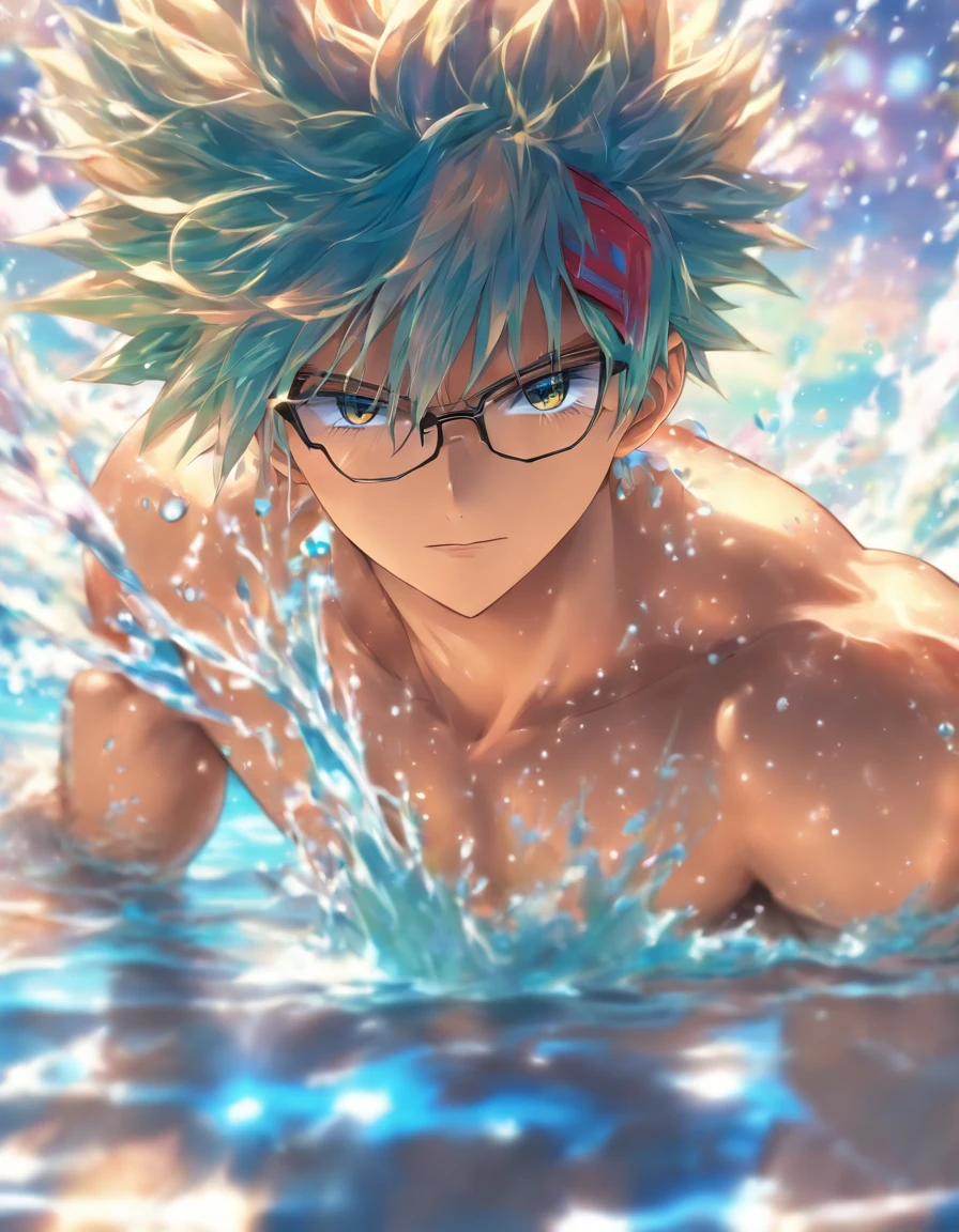 Water towel　male　Glasses