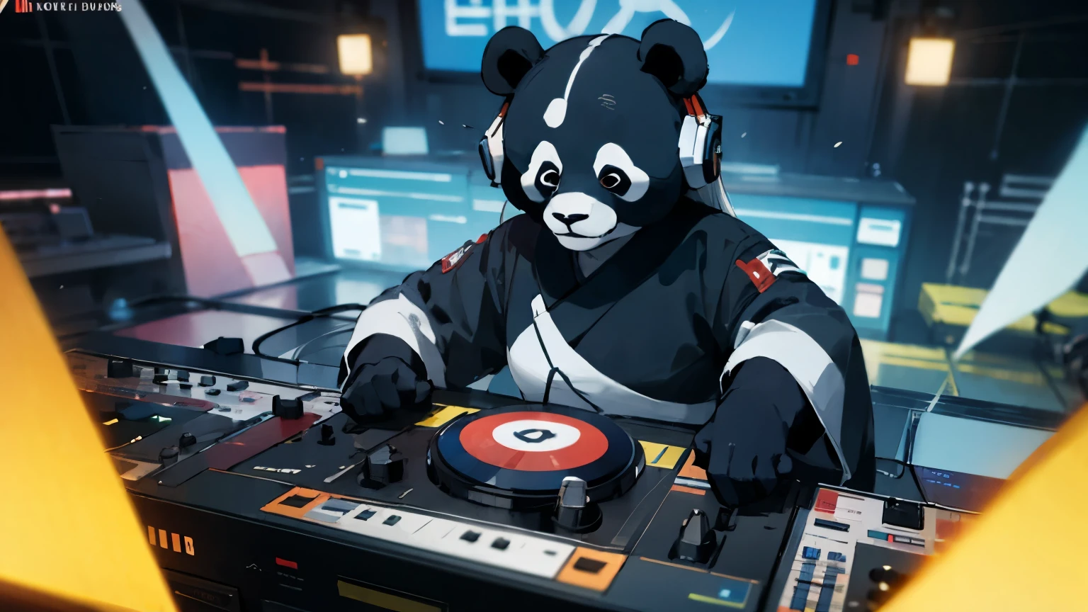 Pandas being Djs
