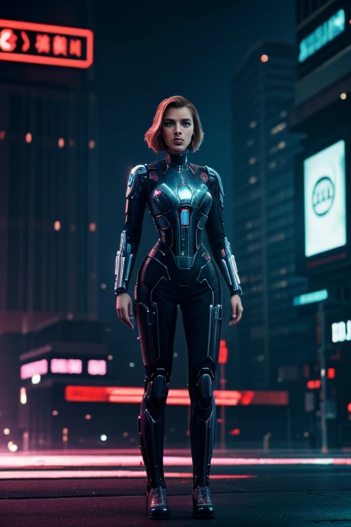 a woman in a futuristic outfit standing with a gun, full body x-force outfit, mechanized soldier girl, sci fi female character, dystopian scifi outfit, sci-fi female, wearing techwear and armor, video game character, futuristic clothing and helmet, cyberpunk 18yo model girl, sci fi futuristic costume, full body female, female cyborg