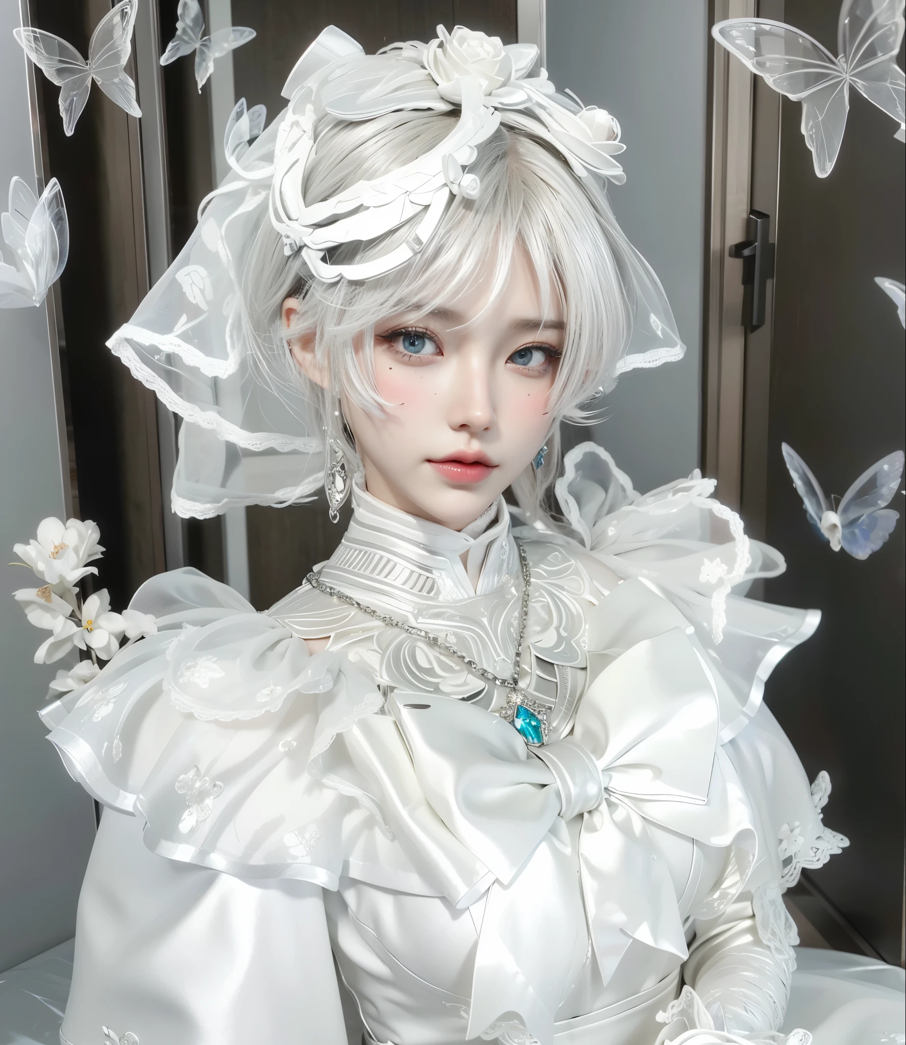 Game Art,Best image quality,Maximum resolution,8k,(A half-length photo),(portrait),(Head close-up),(Rule of Thirds),Unreal Engine 5 rendering works,20 year old girl,((Queen)),The eyes are very detailed,(Large Breasts),Elegant and noble,Light,Light线追踪,Game CG,((3D Unreal Engine)),OC rendering reflection mode,4K,Ultra-clear,Sensual,Translucent lace,Fair and plump figure,Pretty Face,Light泽凝胶涂层,身着华贵礼服的Queen,Crystal Gem Crown,Necklace jewelry,blue eyes,Black tattoo(whole body),The tattoo is very three-dimensional,Gorgeous and intricate tattoo designs,Ultra-clear portrait,Sexy body,Templars