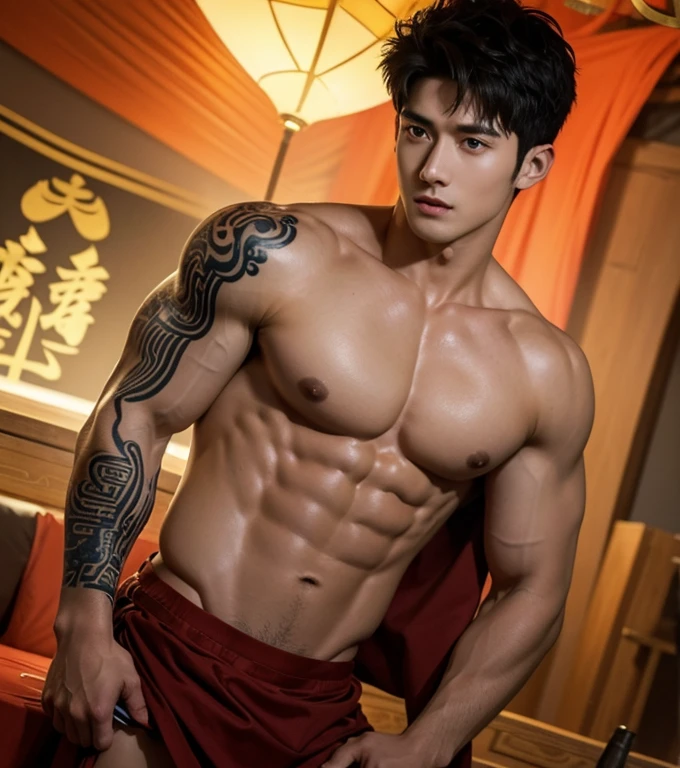 Chinese Men God, Mythology, Chinese odyssy, Handsome , young baby face,  Topless, Muscles, Athlete body, big chest abs, Full Frame, Sexy, Professional Lighting, open Hanfu Outfit, Chinese Heaven Background,  , Sexy  dick shape,   manly Warrior, Hanfu God, Hanfu Male, Hanfu Nobel,  complete naked,  Seduce, Sex Appeals,  Alafard man shirtless   carrying a wet transparent coast, muscular body, handsome,  manly,  inspirite by Zhang Han, Cai Xukun, Kim Do-young, Inspired by Bian Shoumin, Inspired by Xiao Yuncong, yihao ren, yanjun cheng, jinyiwei, inspired by Huang Gongwang, xintong chen, Jacket   ,nice butts,naked, super long big dick masturbate  erection,  perfect dick, detailed dick , open leg in M shape ,  Tattoo chest,  tattoo hands,  tattoo arms,  tattoo belly, clear studio light, night ancient chinese Buddhism temple background,  detailed background, fantasy Chinese themed, the best resolution, 8k, Ultra fullHD, look at the viewer,  catching eyes, 
