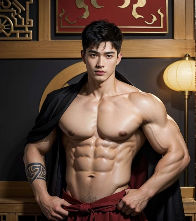 Chinese Men God, Mythology, Chinese odyssy, Handsome , young baby face, Topless, Muscles, Athlete body, big chest abs, Full Frame, Sexy, Professional Lighting, open Hanfu Outfit, Chinese Heaven Background, , Sexy dick shape, manly Warrior, Hanfu God, Hanfu Male, Hanfu Nobel, complete naked, Seduce, Sex Appeals, Alafard man shirtless carrying a weapon , muscular body, handsome, manly, inspirite by Zhang Han, Cai Xukun, Kim Do-young, Inspired by Bian Shoumin, Inspired by Xiao Yuncong, yihao ren, yanjun cheng, jinyiwei, inspired by Huang Gongwang, xintong chen, Jacket ,nice butts,naked, super long big dick masturbate erection, perfect dick, detailed dick , open leg in M shape , Tattoo chest, tattoo hands, tattoo arms, tattoo belly, clear studio light, night ancient chinese Buddhism temple background, detailed background, fantasy Chinese themed, the best resolution, 8k, Ultra fullHD, look at the viewer, catching eyes,