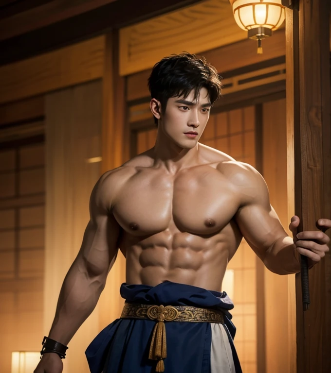 Chinese Men God, Mythology, Chinese odyssy, Handsome , ,  Topless, Muscles, Athlete body, big chest abs, Full Frame, Sexy, Professional Lighting, open Hanfu Outfit, Chinese Heaven Background,  , Sexy  dick shape,   manly Warrior, Hanfu God, Hanfu Male, Hanfu Nobel,  complete naked,  Seduce, Sex Appeals,  Alafard man shirtless   carrying a Chinese sword (made Of  jewelry)  , muscular body, handsome,  manly,  inspirite by Zhang Han, Cai Xukun, Kim Do-young, Inspired by Bian Shoumin, Inspired by Xiao Yuncong, yihao ren, yanjun cheng, jinyiwei, inspired by Huang Gongwang, xintong chen, Jacket   ,nice butts,naked, super long big dick masturbate  erection,  perfect dick, detailed dick , open leg in M shape ,  Tattoo chest,  tattoo hands,  tattoo arms,  tattoo belly, clear studio light, night ancient chinese Buddhism temple background,  detailed background, fantasy Chinese themed, the best resolution, 8k, Ultra fullHD, look at the viewer,  catching eyes, 
