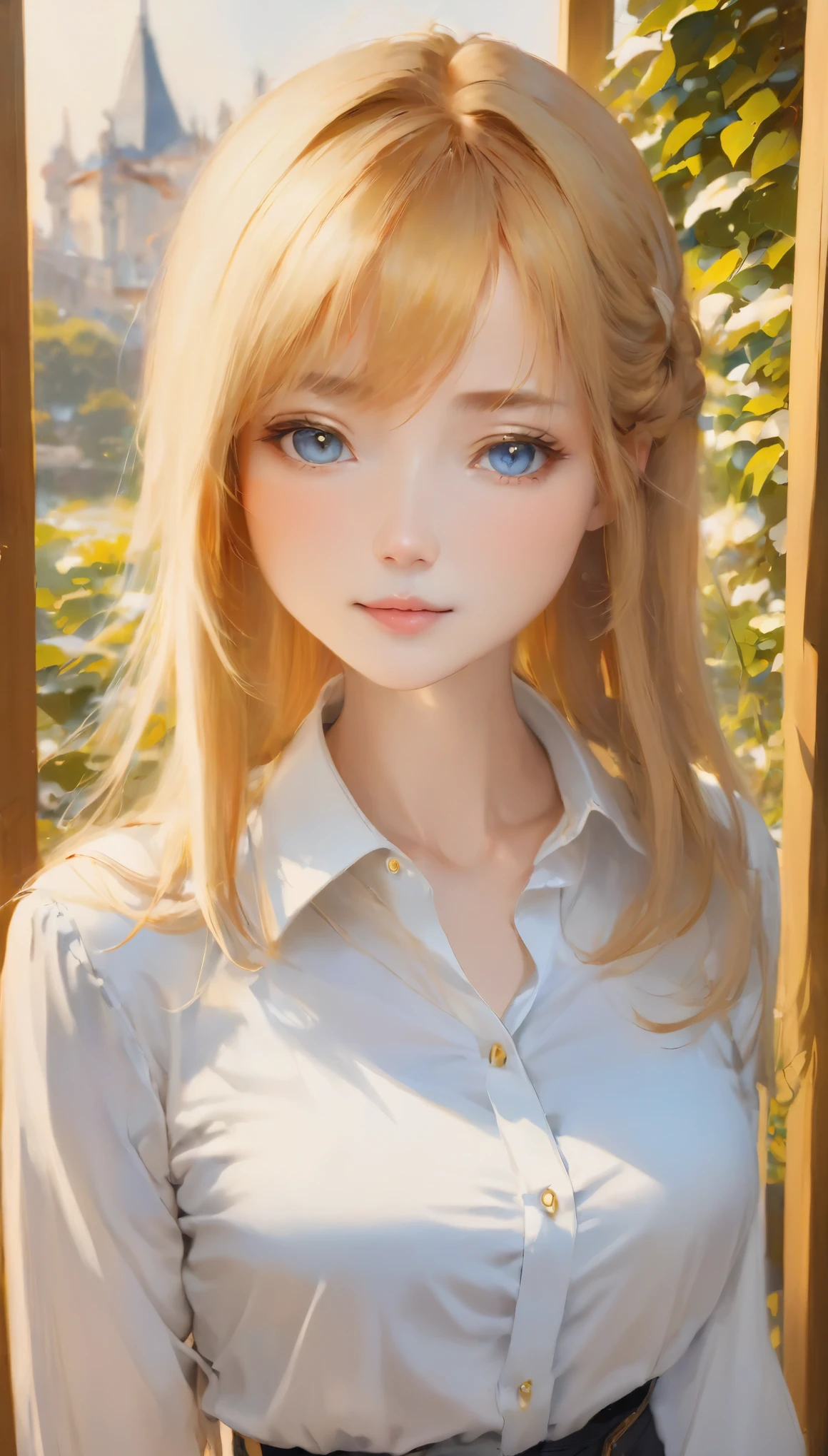 White shirt、detailed_face_pupil、A beautiful woman、黄金比のface、きれいなface、Masterpiece、highest quality、８ｋ