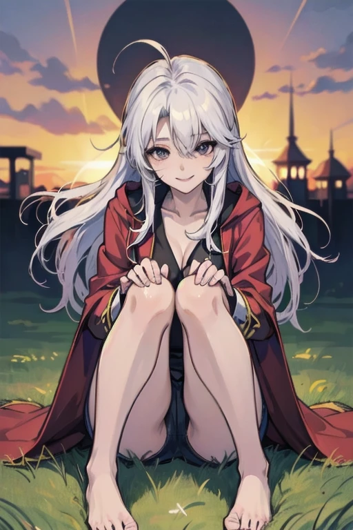 Medium breast anime girl, (knees together feet apart: 1.2), (smile), (whole body), (people々focus on), (Long white hair), (Hair on one eye),Enchanting anime girl, Best Anime, Attractive anime girl, 4k anime wallpaper, 4K Manga Wallpapers, Detailed digital anime art, Anime Best Girls, Beautiful Anime Girls, Detailed anime artwork, Beautiful and attractive anime women