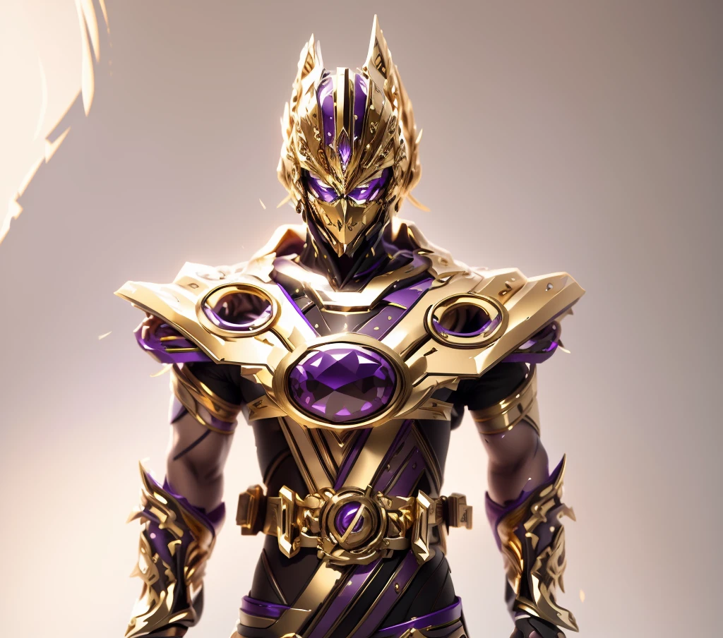 The color changes to gold and purple，Some gold and purple（Ensure its layering and armor texture，Gold as the main color）