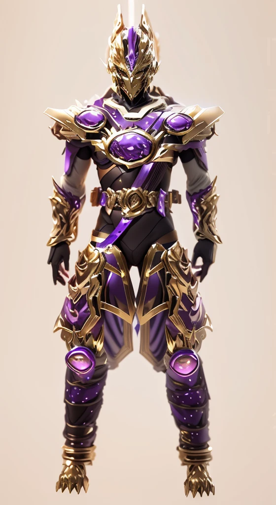 The color changes to gold and purple，Some gold and purple（Ensure its layering and armor texture，Gold as the main color）