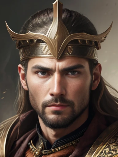 photorealistic portrait of a man Judæus warrior, focus on face.