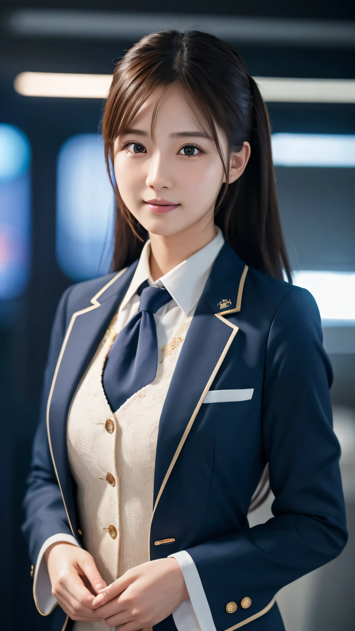 Super detailed, High resolution, Super detaileded, highest quality, wonderful, highest quality,Integrated 8K wallpaper, cinematic lighting, stewardess、20-year-old、Japanese