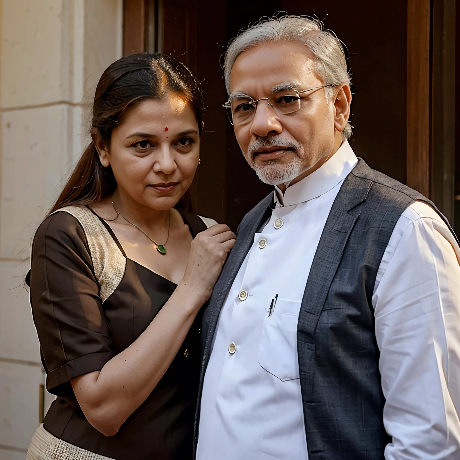 Modi with sonia gandhi