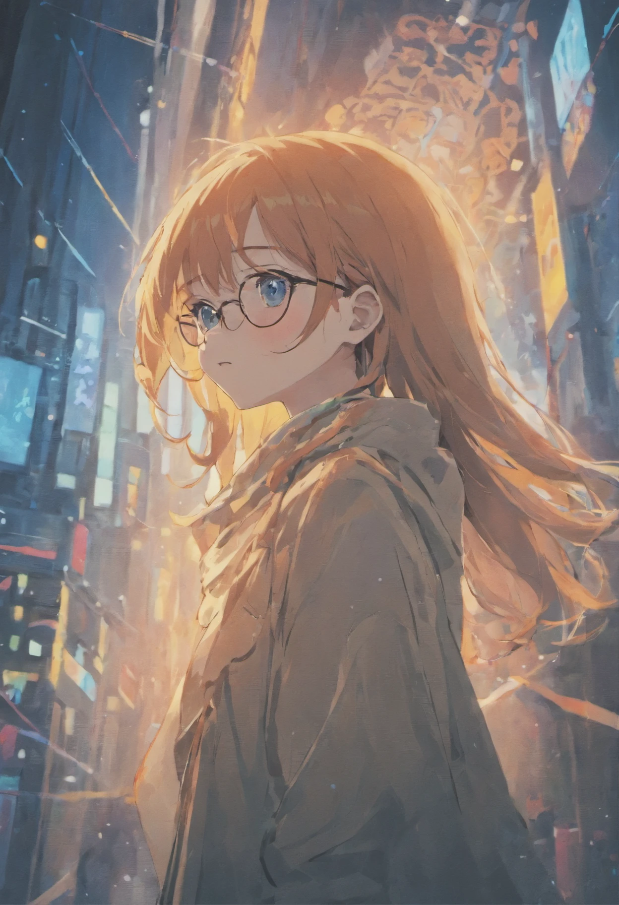 Cute girl with eyeglass aesthetic 
