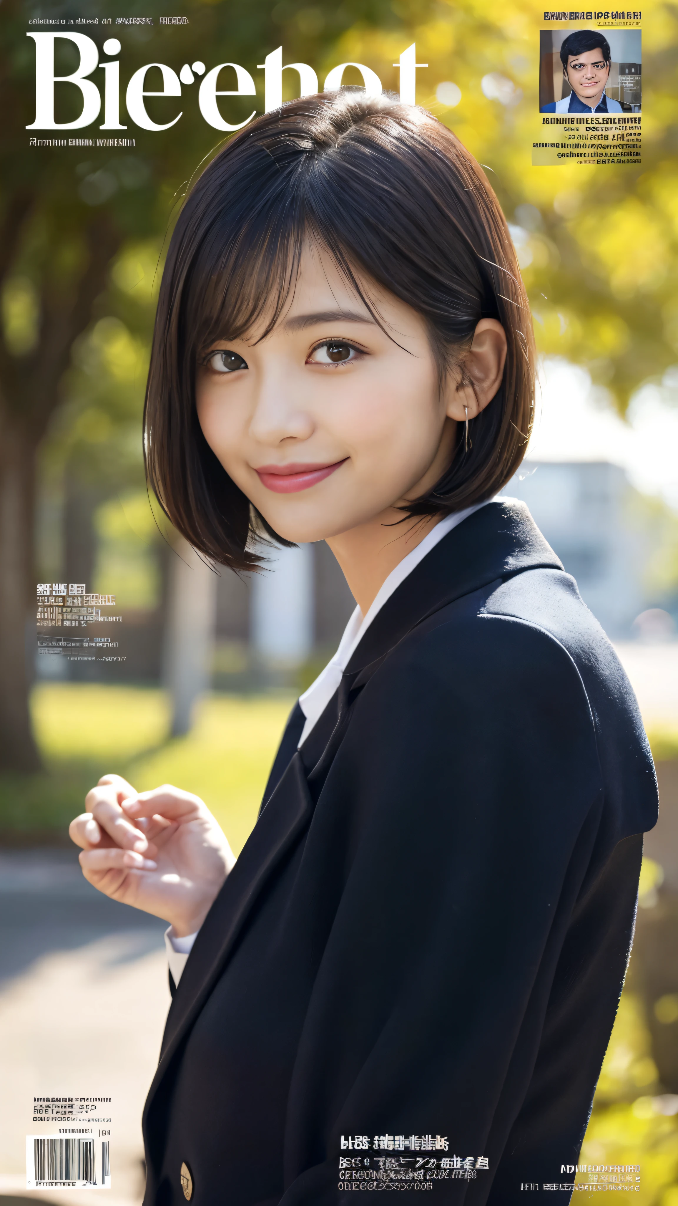 Raise your hand,In-house、Wearing a business jacket,Wear a shirt,look at the camera with a smile、(Panties:1.5)、woman, 20-year-old, Short Hair,私のPantiesを露出させてください...、(レースのPantiesー)、(Tilt your head a little)、Detailed skin、Detailed skin、Detailed Sweat