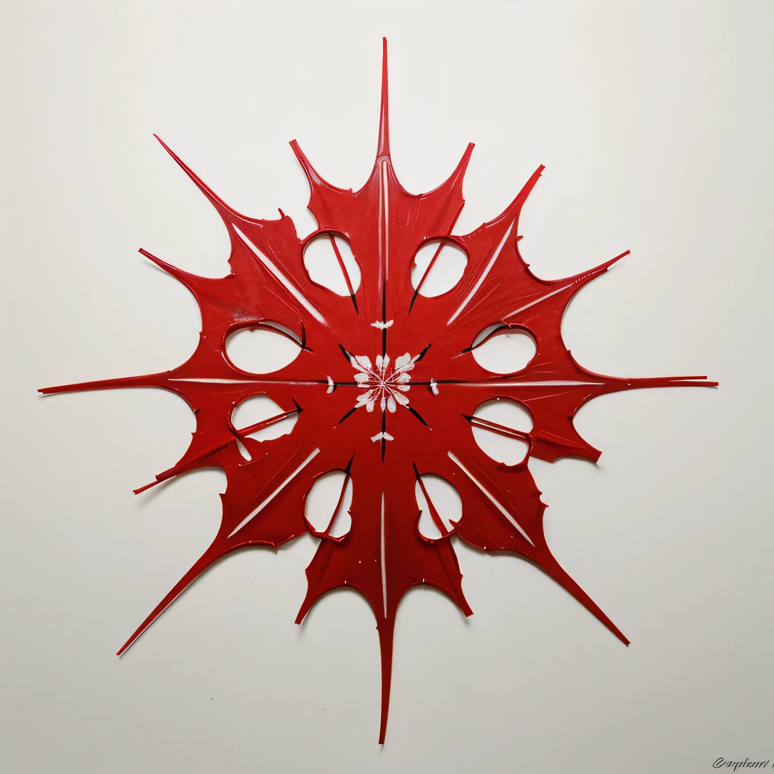 Japanese clan symbol with red spider lilly flower and black background