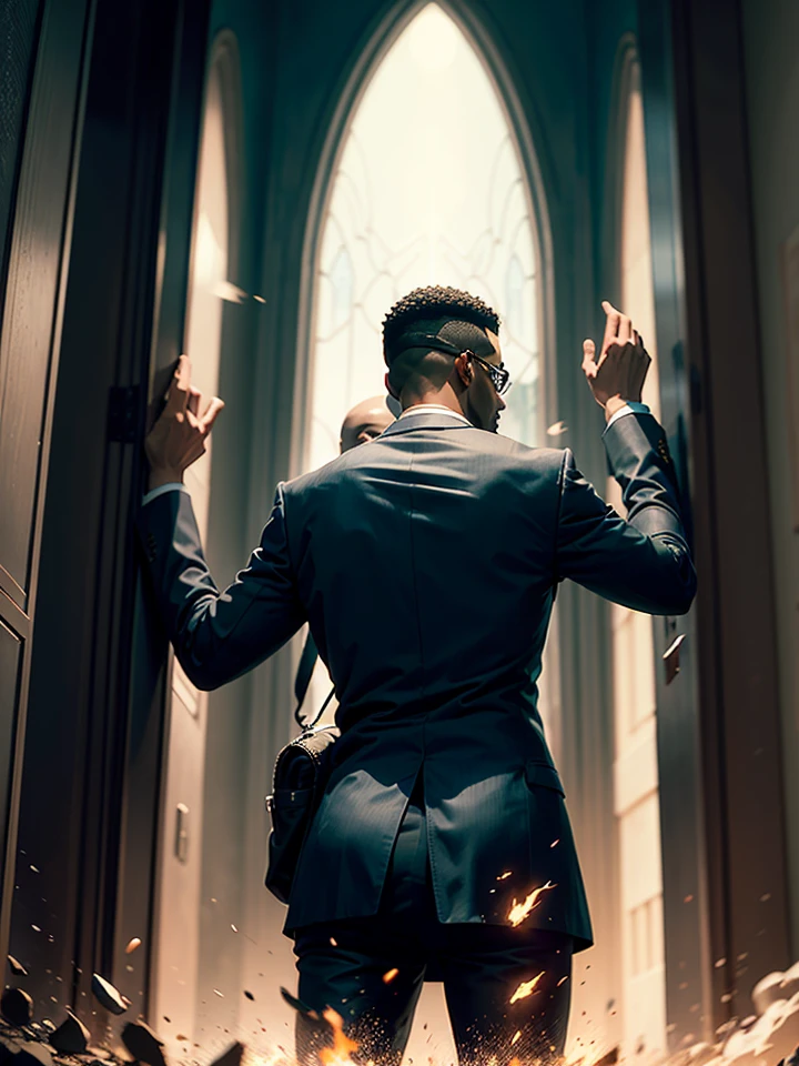 (best quality,4k,ultra-detailed,realistic),impressionist illustrations,scene from the movie "MIB",Tommy Lee Jones and Will Smith wearing black suits and sunglasses confronting aliens,high-tech weapons and gadgets,neon-lit cityscape with towering skyscrapers,men in black surveillance cars,captivating intergalactic portal illuminating the dark night sky,intense shadows and vibrant colors,intertwining beams of light creating an otherworldly ambiance,extravagant alien creatures with intricate features,unforgettable expressions on the agents' faces,action-packed sequence with explosions and energy blasts,seamless integration of sci-fi elements and realistic rendering,subtle hints of humor in the agents' interactions,iconic MIB logo prominently displayed,electric atmosphere filled with anticipation and mystery,artistic portrayal of the agents' extraordinary abilities,mesmerizing attention to detail capturing every fold of the agents' suits,sophisticated blend of traditional and modern artistic techniques,eerie yet captivating soundtrack setting the tone for an epic battle between good and evil,sci-fi noir aesthetic enhancing the overall cinematic experience,meticulously crafted compositions highlighting the intensity and dynamics of the scene,intriguing juxtaposition of the agents' calm demeanor and the chaos unfolding around them,tension and suspense palpable in every stroke of the brush,immersive ambiance transporting viewers into a parallel universe where anything is possible.
