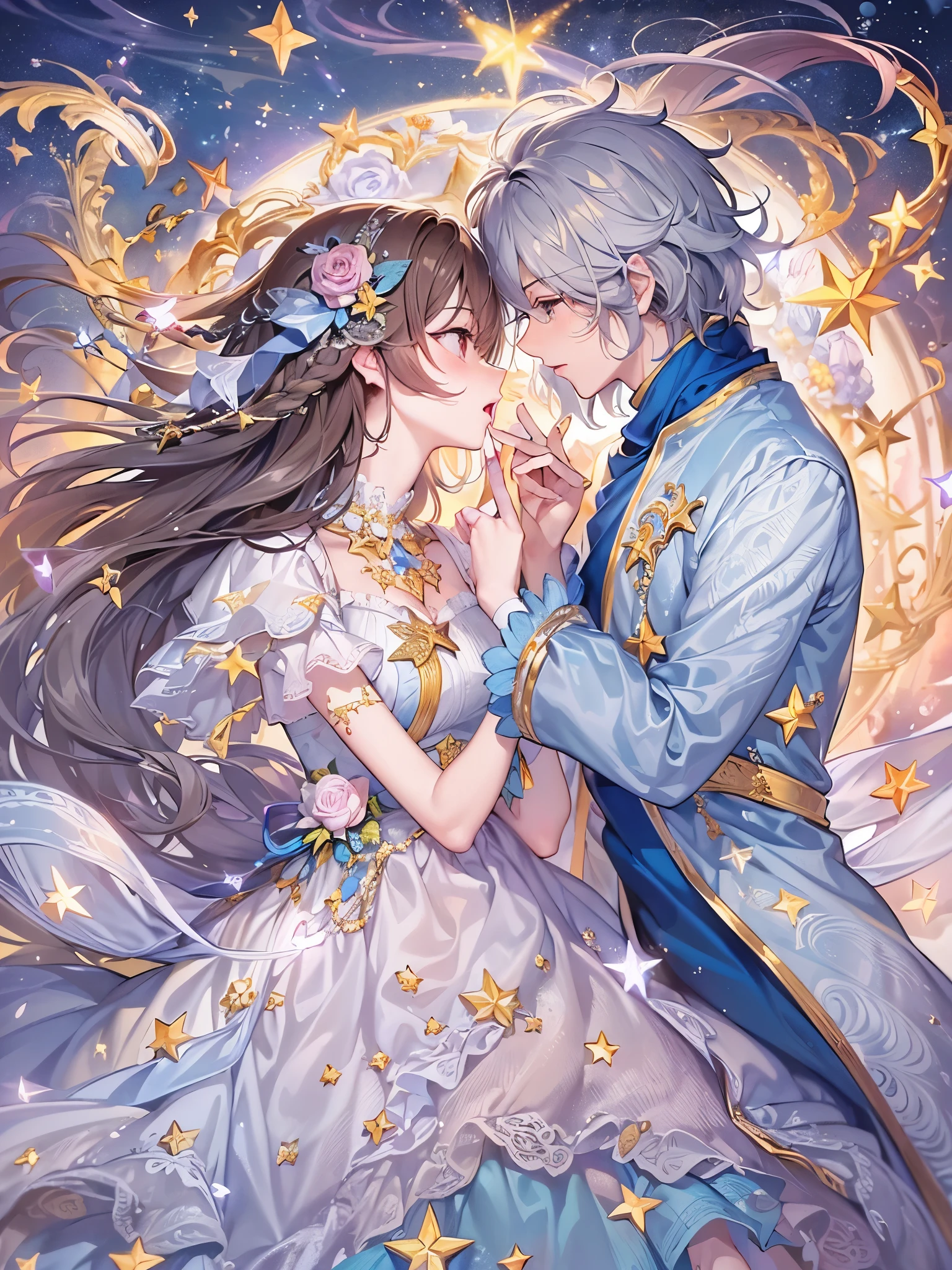 ((highest quality)),(Ultra-high resolution),(Super detailed new),(Detailed Description),((The best CG)),(A masterpiece),Ultra-detailed art,A wonderful new art form,(Art with precise detail:1.5), Shining Star, like, Glamorous Love