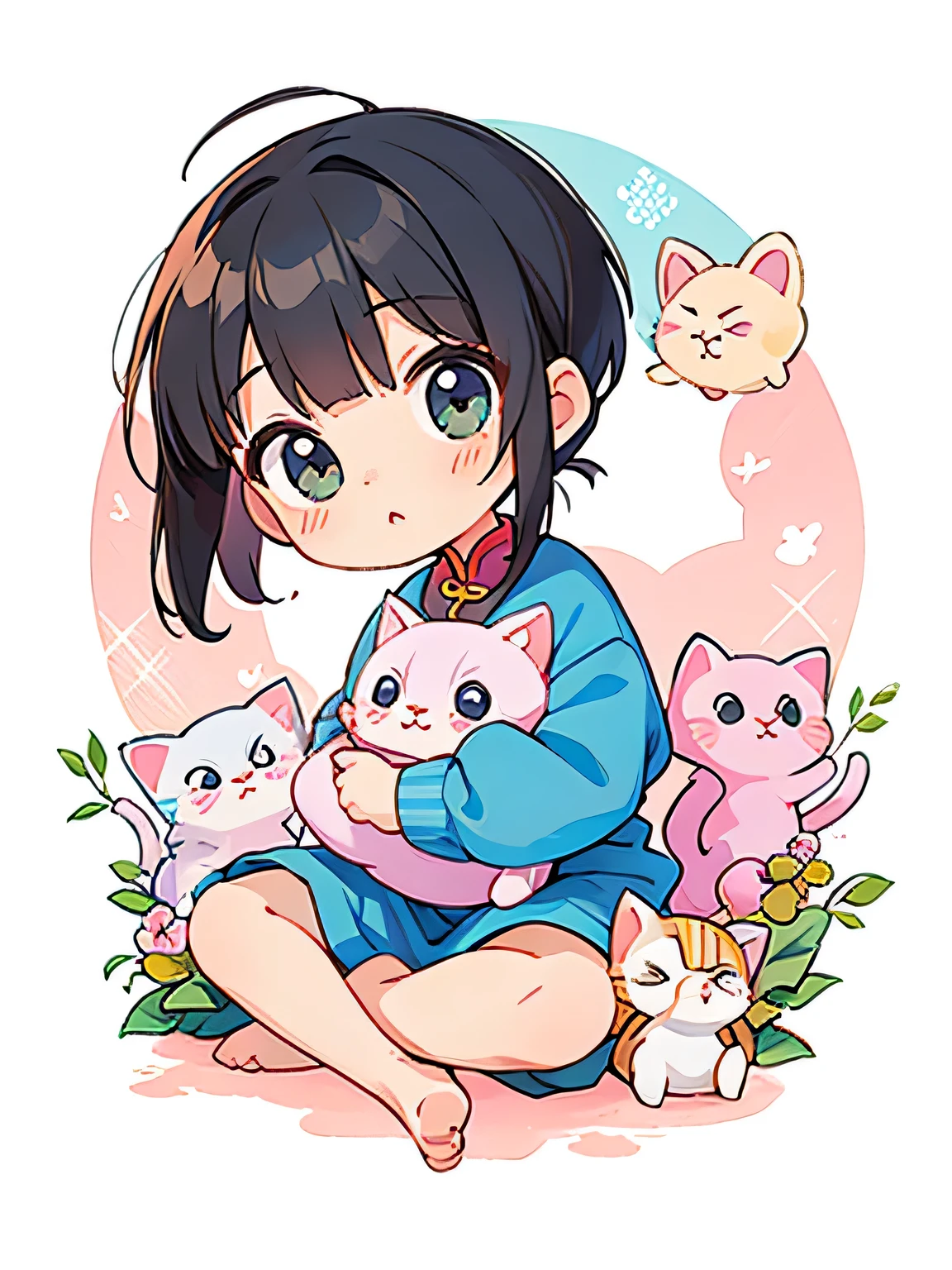 TAO style, Kawaii Design, The most beautiful girl of all time、chibi, cute kitten