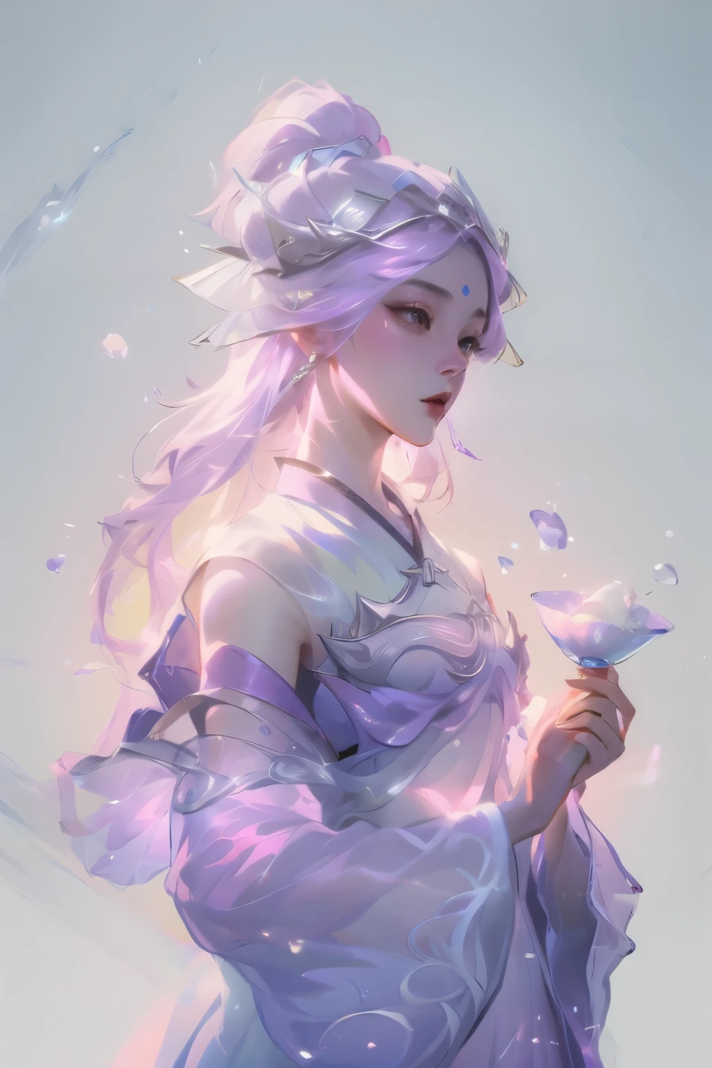 A girl, Chinese Clothing, whole body, Sunlight, Clear face, Clean white background, masterpiece, Super Detail, epic work, Ultra high quality, high quality, Very detailed, Official Art, 8k wallpaper, Super Detail, 32k