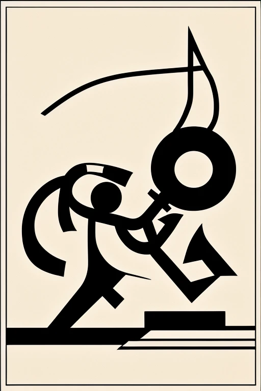 Line drawing of a single Dongba pictogram