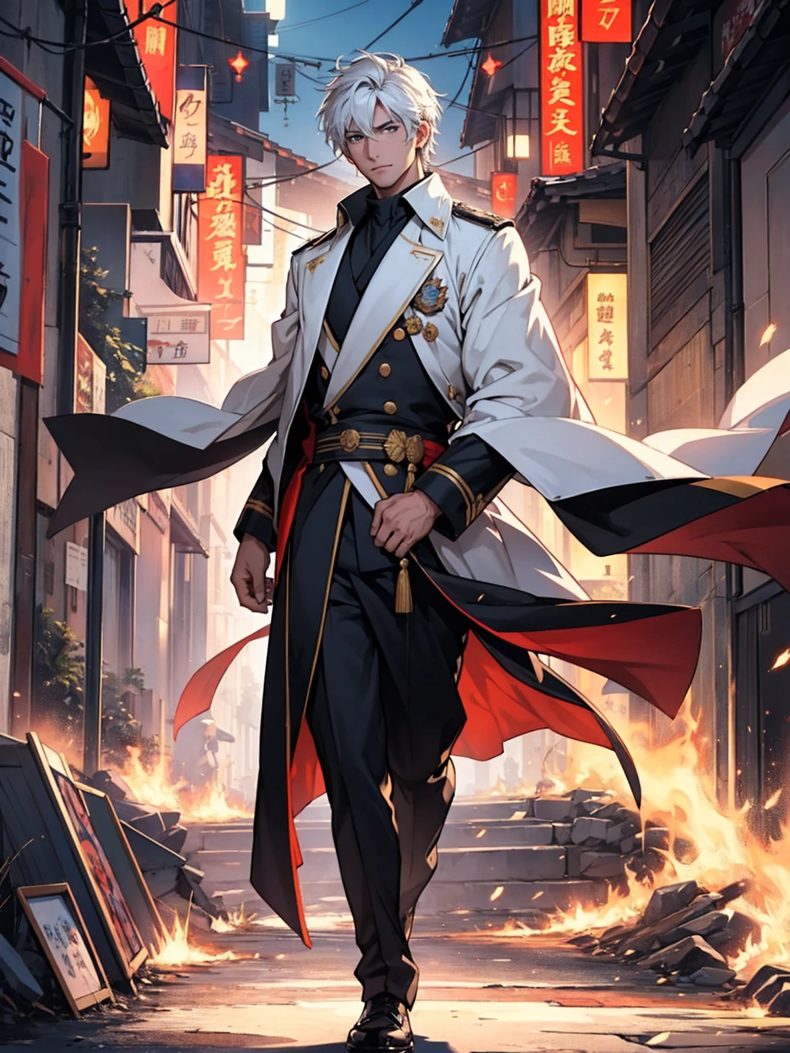 A modern-day Constantine I、Considered a leader with political astuteness and strategic insight。彼はEconomy and tradeの発展に重点を置き、will pursue the prosperity of the nation。Also、彼はReligious Freedomを尊重し、People of different faiths々It will promote the coexistence of。 Constantine I was also a powerful military leader.、現代の彼は国家のSecurity guaranteesに重要な役割を果たすでしょう。He pursued a strategy that combined technological advances with military developments.、We will build a modern defense system to deal with modern threats.。 Also、Constantine I recognized the importance of education.、It will focus on disseminating knowledge and promoting culture.。Through his reform of the education system and his encouragement of art and literature,、It will support the education and cultural growth of the people.。 All in all、A modern-day Constantine I強力で野心的な指導者であり、Economy and trade、Religious Freedom、Security guarantees、We will pursue national development and prosperity in many areas, including education.。masterpiece。top-quality。Super beautiful。The ultra -The high-definition。detaileds。exquisite。Character Settings。Concept Art。Digital Art。Full body portrait