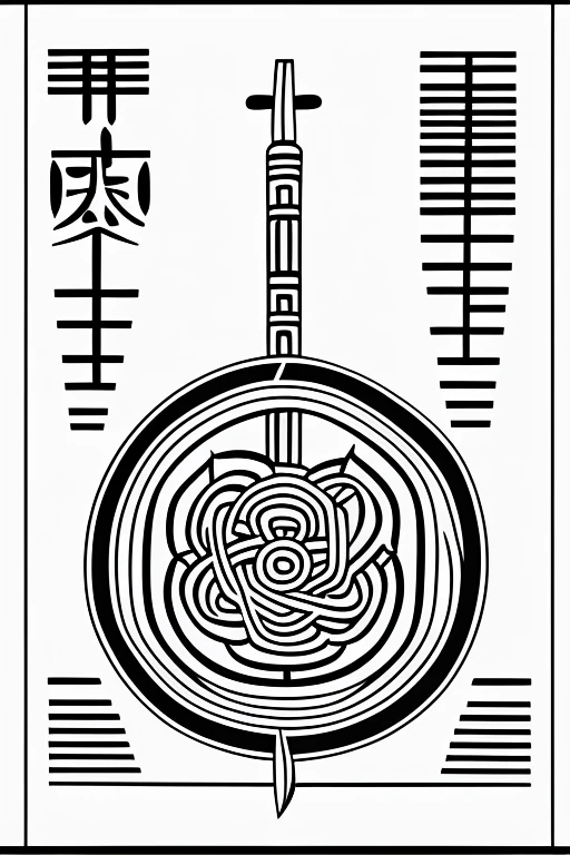 Line drawing of a single Dongba pictogram