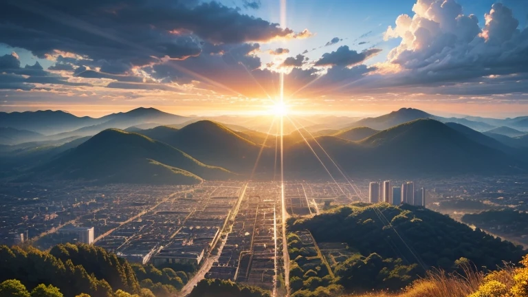 null、crepuscular rays、null、landscape、scenery