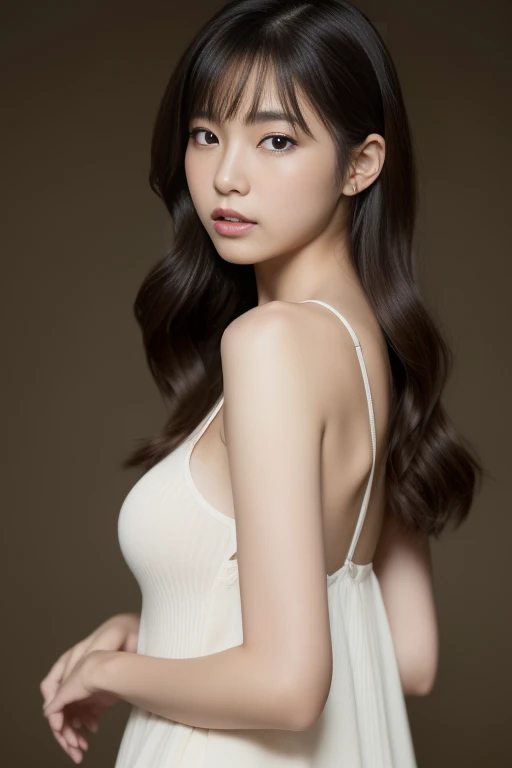 (masterpiece、16k image、high resolution、highest quality)、solo、One Girl、(Japanese Girls' High School Sailor Uniform,perfection)、(Perfect Anatomy,Beautiful body、Healthy Body、Beautiful Skin)、sunny day、Black-haired、ponytail、black eye、On the way home、Small Tits:1.5、School zone、artistic.、Beautiful woman、Beautiful Body、smile、Age 22
