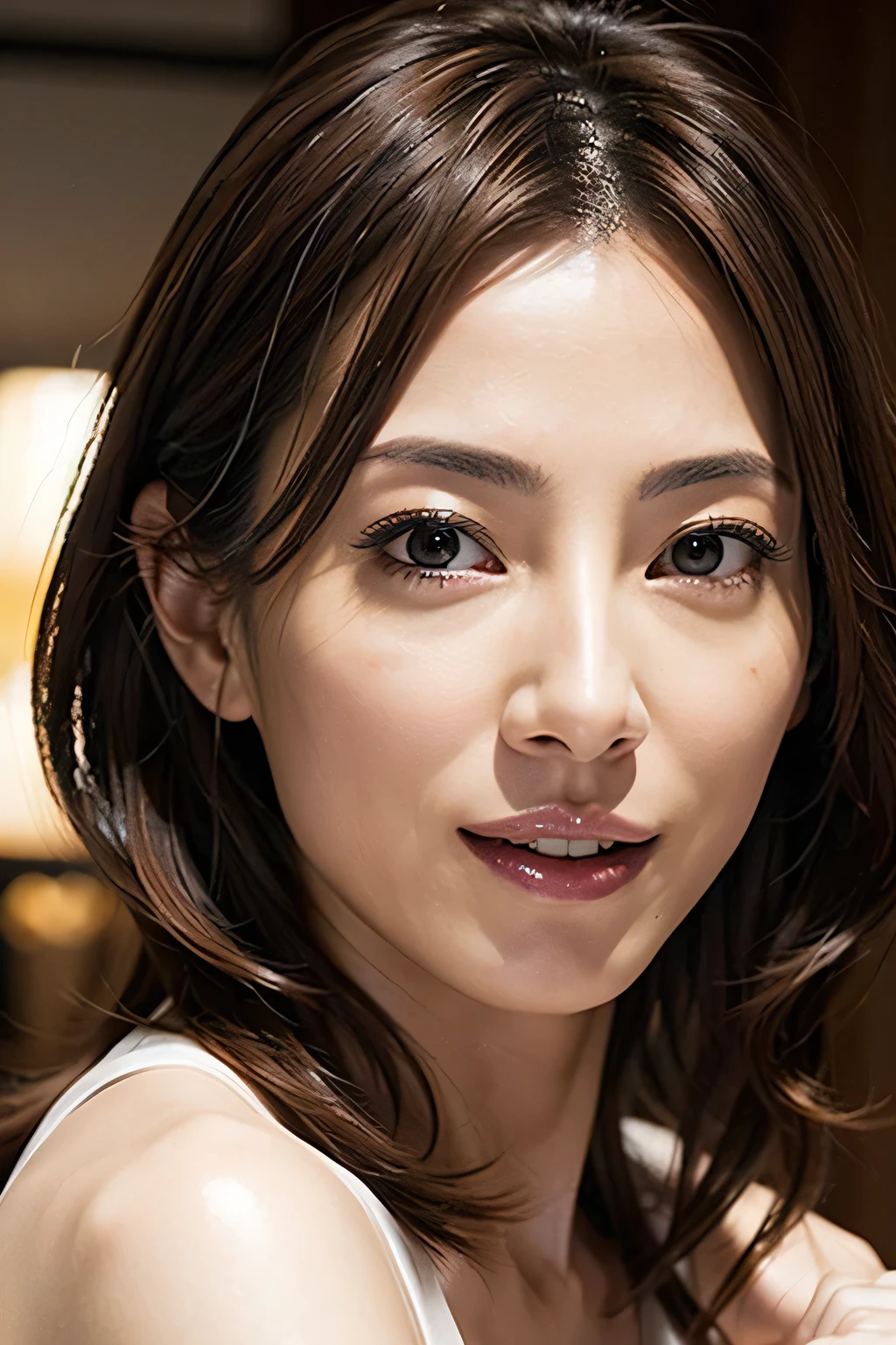 Beautiful Japanese actresses,(photo Realistic:1.4), (hyper Realistic:1.4), (Realistic:1.3),Very detailed, Edge Orgasm,顔 Focus, Age 35,Realistic skin texture,