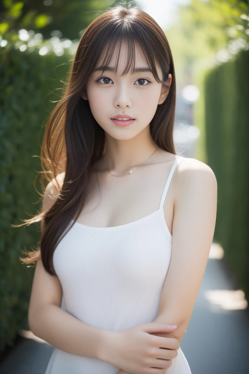 (masterpiece、16k image、high resolution、highest quality)、solo、One Girl、(Japanese Girls&#39; High School Sailor Uniform,perfection)、(Perfect Anatomy,Beautiful body、Healthy Body、Beautiful Skin)、sunny day、Black-haired、ponytail、black eye、On the way home、Small Tits:1.5、School zone、artistic.、Beautiful woman、Beautiful Body、smile、