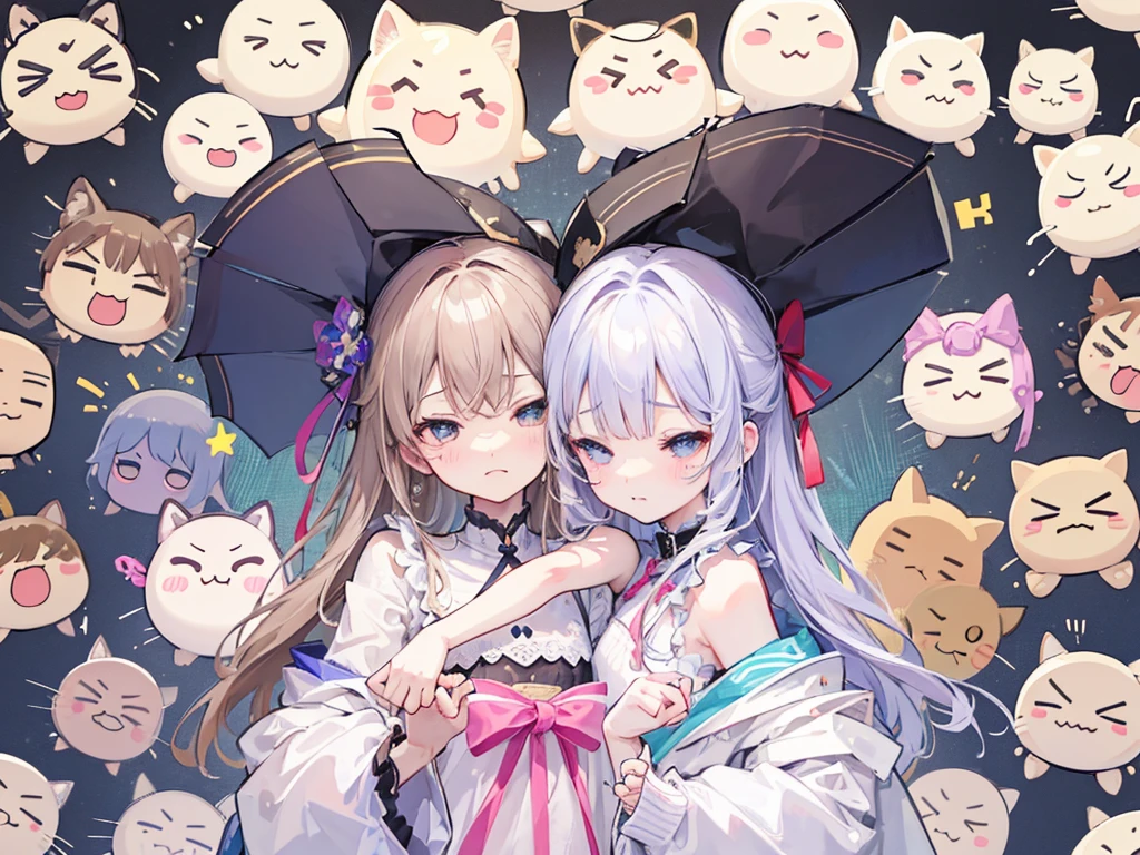 最high quality, LINE Stamps、Emoji pattern, Mr.々Various expressions and poses、Upper Body, Little、cute,((Perfect Face)),sketch （10 Emojis，Emoji Sheet，Align the layout），10 poses and expressions（Sad，Rage，Have fun，バカcute，Adorable，Doubt，sleepy，I&#39;m hungry,surprise, smile),Align the squares、Cartoon style facial expression、 Marnie, Aqua Eye, Black Choker, Red ribbon, Pink Dress, jewelry, Black jacket, Open clothes, Long sleeve,(masterpiece:1.3), (High resolution), (8k), (Very detailed), (4K), (Pixiv), Perfect Face, Beautiful eyes and face, (最high quality), (Very detailed), Detailed face and eyes, Black Pantyhose,pubic hair,黄色いPeeを漏らす裸の女の子,1 girl,alone,Spread your legs, Embarrassing, blush,いPee, (sweating:1.4),Spread your legs,1 girl, (alone), Rough skin, confused, High resolution, use_fast_no_frozen_style, use_fast_no_frozen_style, Twin tails, Very long hair, high quality, 1 girl, nude, Pee, Squat, Touching the vagina