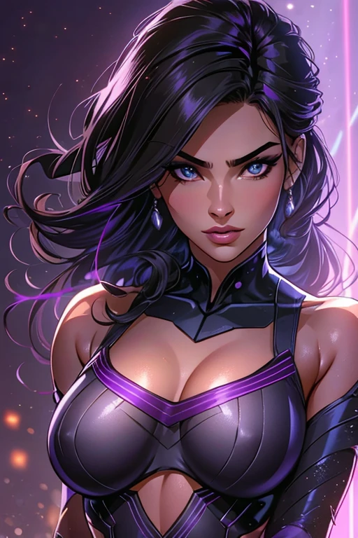 ((Psylocke is in an underground dungeon)), ((SUPERHEROINE PSYLOCKE (Ela esta vestindo roupas imorais, she's wearing indecent clothes), (obra-prima melhor qualidade) 1.5, 1girl, sozinho, (sexy, mulher bonita, rosto perfeito, olhos perfeitos), corpo inteiro, pose de modelo sexy