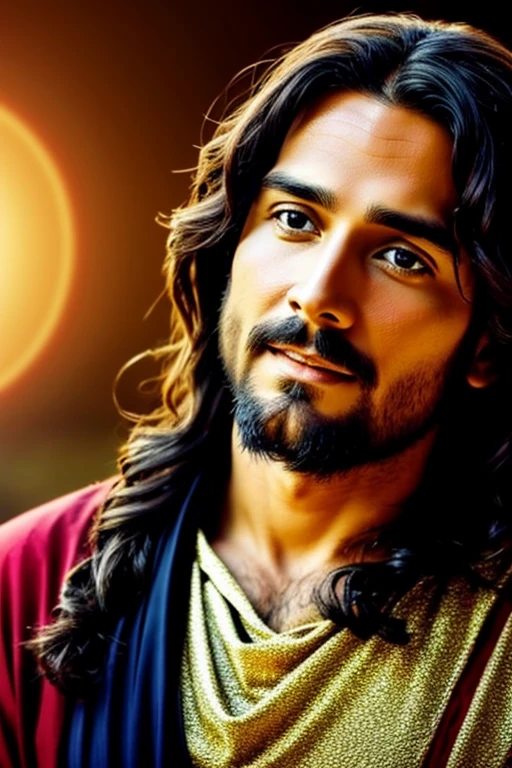 Create picture of jesus that he help us in the world
