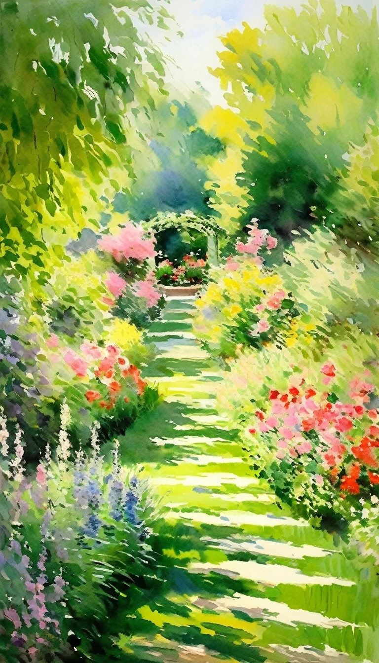 Claude Monet Style/Claude Monet style,garden