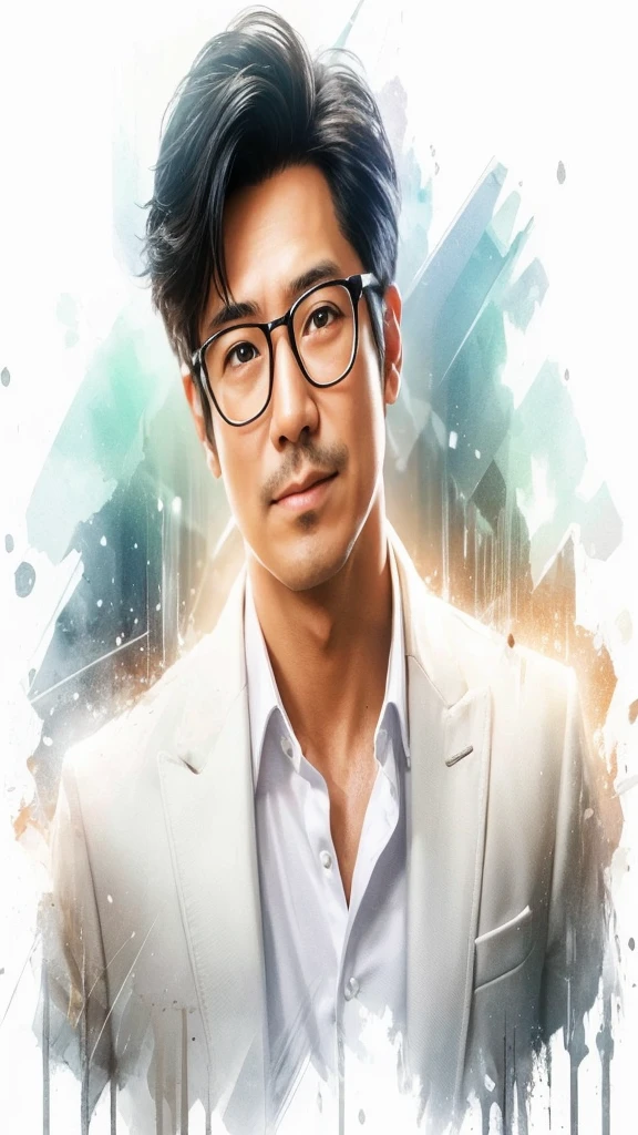 boy with coffee futuristic background realistic face 8k ultim high quality hd