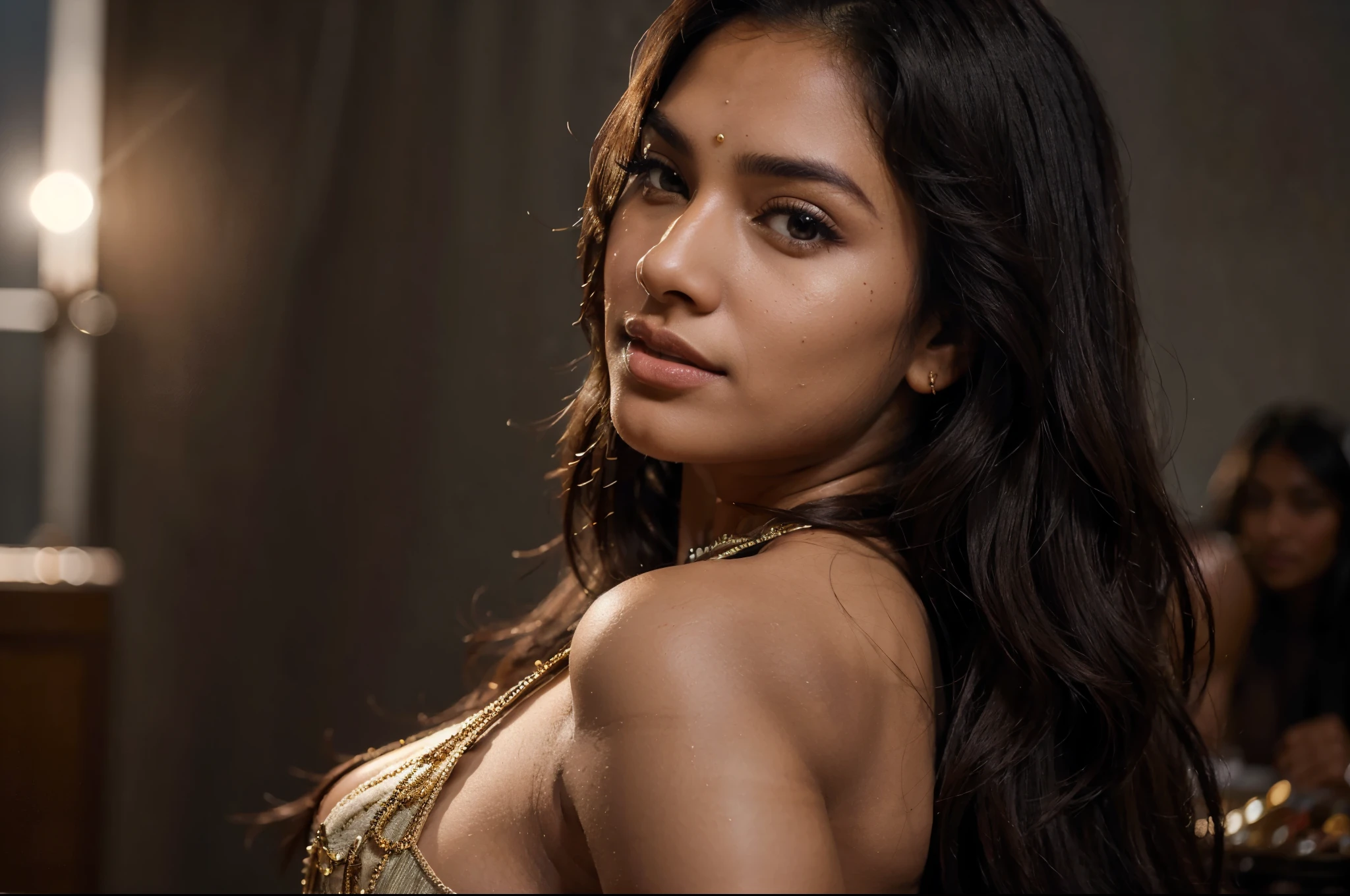 Professional photo, Indian model, Masterpiece, Superb clothing, Beautiful, Young, Cute, Pretty Face, Latina Mixed With Indian, (Thick Body), Big , Latest Fashion, Standing In a Model Pararty, Rtic Photo, Professional photo, Good Photo Quality, Good Lighting Quality, Good Background Quality, Realistic Photo, (Extremally Detailed Body) (Extremely Detailed Surroundings)
Masterpiece, Superb Clothing, (Illustration), Fashion, (Long Hair), (Happy), (dark coffee skin), cute, Party, Toast,d, Dark Gray,, Close Up, (Grand Background), Fine Face Details, Facial Details, Cic Lighting, (Depth of Field), UHD, (Upper Body),