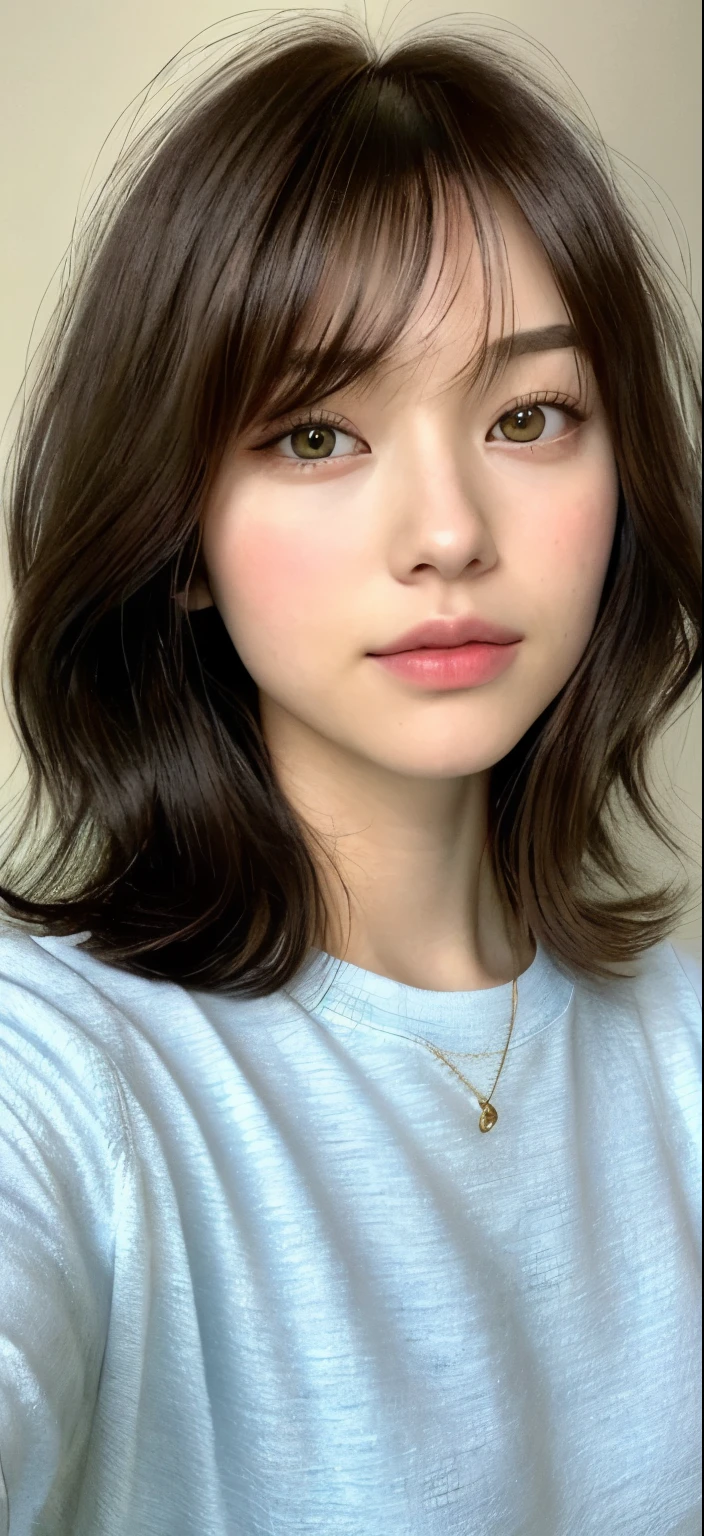 A very beautiful 27-year-old Japanese woman,Beautiful Face,,lob hair , ,Because I'm Slim, Sharp contours、Brown Skin:1.2、uniform , blouse ,skirt , locker room,Beautiful symmetrical eyes, , Cleavage , high quality, Attention to detail, High resolution, Luminous Studio graphics engine,Unreal Engine 5,, ,Slim Hips, Breast Chiller,Brachira,alone、Brown Hair