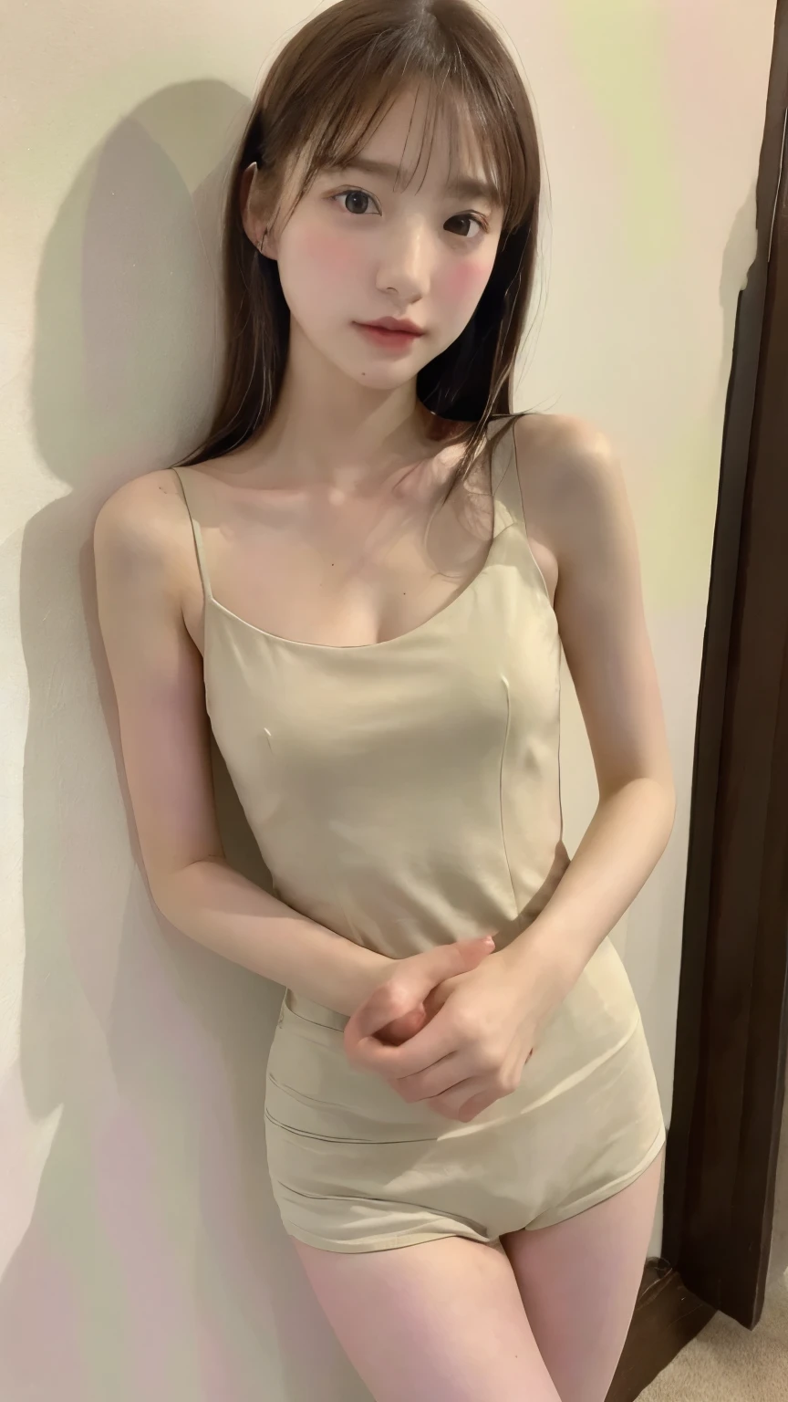 ((highest quality, 8k, masterpiece :1.3)), One Girl, Small breasts、15 year old female、The body is slim、Thin legs、sexy、Showing off her chest、Exposing her breasts、naked